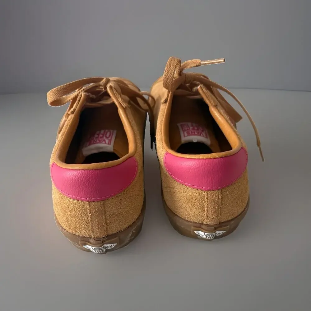 Vans Sport Low Shoes Leather Men 7 Women 8.5 Unisex rust brown + Pink New y2k